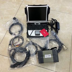 Ferramenta de diagnóstico MB Star c3 Multiplexer scanner cabos conjunto completo com 12/2014V em 120gb SSD Toughbook CF-19 Laptop touch creen 12v 24v carro e caminhão