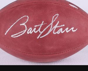 Starr Rodgers Tebow Brown Peterson Darnold Lawrence Taylor Brees RYPIEN Autographed Signed signatured signaturer auto Autograph Collectable football ball