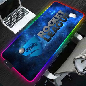 Mouse Pads Wrist Rests RGB Rocket League Mouse Pad Gamer Computer Large 900x400 XXL For Desk mat Keyboard E-sports gaming accessories mousepad 30x60 T230215