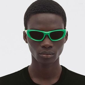 Óculos de sol 2000 steampunk para homens homens exclusivos de ciclismo irregular tendências
