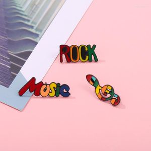 Brooches Cute Pins Musical Alloy Jewellery Trend Musicpock Letter Guitar Women's Brooch On Clothes For Clothing Men