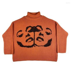 Kadın Sweaters bayanlar vintage örgü süveter Sonbahar Kış Kazak Yurböceği Yeltlanek UNISEX Y2K HARAJUKU BÜYÜK BÜYÜK BASKI ŞEHİR RETRO EMO