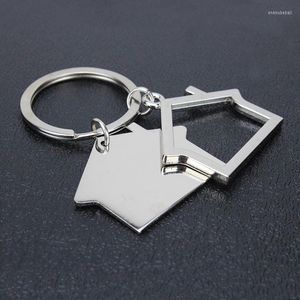Keychains House Home Keychain Modern Key Chain Keyring Cabin Small Hanging Pendant Ring Holder Bag Purse Decor