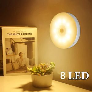 Sensore di movimento Luce LED USB Nightlights Lampada ricaricabile per cucina Camera da letto Scale Armadio Corridoio Armadio Guardaroba Luce notturna