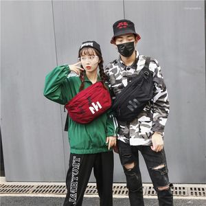 Torby w talii duża pojemność torba unisex hip hop streetwear klatka piersiowa Fanny Pakiet moda