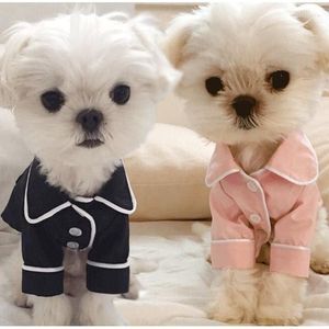 Köpek Giyim Katı Gömlek Pijama Kıyafetleri Köpekler İçin Küçük Kıyafetler Ev Kıyafetleri Sevimli Bahar Yaz Yorkies Siyah Boy Ropa Para Perro