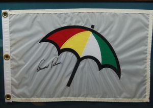 Arnold Palmer Signerad Signerad signerad auto Collectable MASTERS Open golfpinflagga