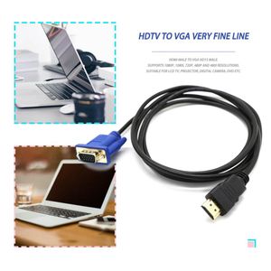 HDMI-совместимый с VGA D-SUB MALE VIDEADAPTER CABLE HED для HDTV PC Computer Monitor Cable