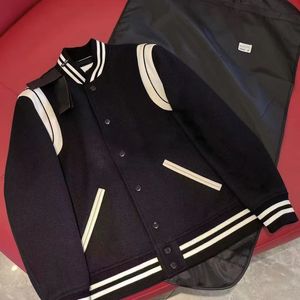 Cappotto di lana genuino uniforme da baseball in finta pelle da uomo stesso stile per uomo e donna giacca corta moda coppia vestiti 230216