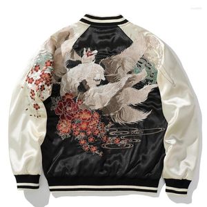 Men's Jackets Chinese Wind Jacket Men's Clothing Nine-tailed Coat Embroidery Baseball Uniform Casual Spring And Summe