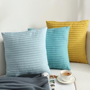 Pillow Stripe Solid Color Cover Household Simple Pillowcases Rectangle Covers Home Deocr Square For