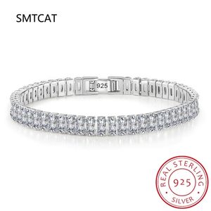 Очарование браслетов 100% 925 серебряное серебро создано для брака с драгоценным камнем свадебной теннис