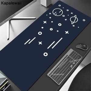 Mouse Pads Bilek Dinlenme Oyun Bilgisayar Mouse Pad Mavi Geometri Büyük Fare Mat Büyük Masası Mat Dizüstü Bilgisayar PC Oyunu için kaymaz kauçuk taban mousepad T230215