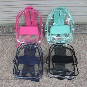 Sacos de armazenamento 10pcs/lote Chegada Personalize PVC à prova d'água Pacote transparente de bolsa para estudantes de mochila clara