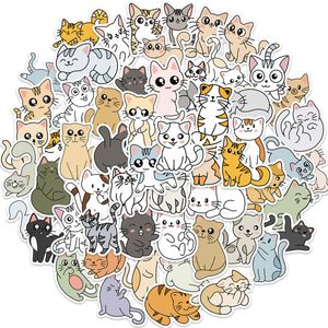 60pcs-packかわいい猫ステッカー卸売ビニールステッカー防水ラップトップ車スクラップブッキングギターボックススケートボードJDM荷物デカール