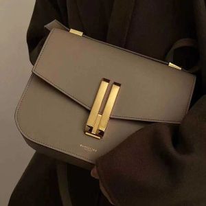 Evening Bags Designer Demellier Shoulder Bag British Minority Tofu Crossbody Bag Womens Leather Cowhide Fashion One Shoulder Portable Small Square Bag