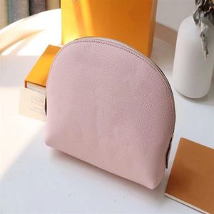 M80502 pink makeup bag COSMETIC POUCH ladies pattern leather Pochette Cosmetique purses organizador toiletry bags famous women tra319n