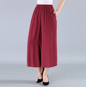 Pantaloni 2023 Pantaloni estivi da donna in lino di cotone a vita alta casual larghi e larghi da donna