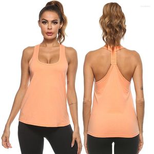 Kvinnors tankar Kvinnor Backless Sports Gym Running Vest Summer Fitness Jogging Yoga Tank TOP Kvinnliga snabba torra skjortor Kvinnor kläder