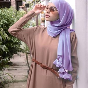 Scarves Women Plain Bubble Scarf Head Tassel Hijab Wrap Solid Flower Shawls Foulard Femme Muslim Hijabs Pearl 10pc/lotScarves