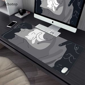 Myse podkładki na nadgarstki odpoczywają komponenty myszy kota Myse komponenty Art Fala Mousepads Pinkie urocze kawaii PC PC Gamer Keyboard Dibet Mat XXX 100x500 MATS MATS T230215