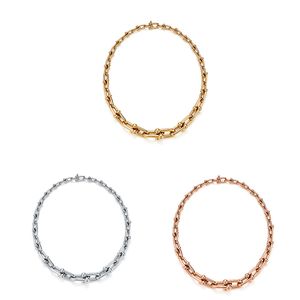 18K Gold Choker Designkedjedalsband för kvinnliga halsband utsökta smyckenförsörjning