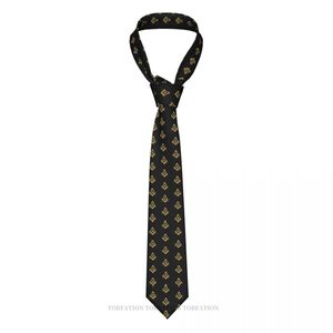 Bolo Ties Pattern Black Masonic Print Freemason Gold Square Compass Casual Unisex Neck Tie Daily Wear Narrow Striped Slim Cravat 230216