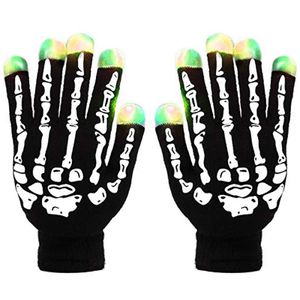 Guanti LED Scheletro LED Guanti Flash Finger Light Guanto Accessori per costumi di Halloween Festa per Halloween Natale Bambini Adulti 230216