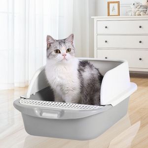 Andere Katzenversorgungen abnehmbarer Kätzchen Katzentoilette Pet Toilettenbecken halbbezogene Reinigung Anti Splash Sandbox Accessoires Artikel 230216