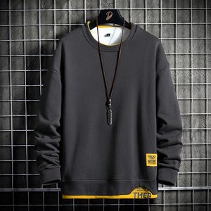 Men's Hoodies Sweatshirts Spring Autumn Men Hoodies Fashion Long Sleeve Sweatshirt Patchwork Letter Print Quality Jogger Texture Pullovers Male 230215