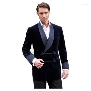 Abiti da uomo 2023 Custom Made Velvet Men 2 Pcs Wedding Terno Masculino Smoking dello sposo Slim Fit Groomsman Party Mens Blazer Jacket Pant