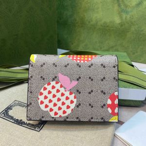 New Wallets Purses G Letther Wallet Designer Wallet Ladies New Fashionable And Versatile Love Heart Type Apple Pattern Purse