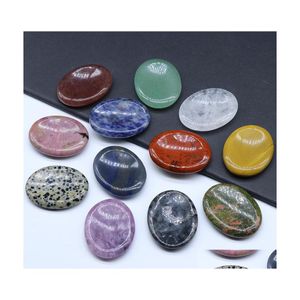Stone Natural Worry Crystal Jade Face Scra Board Tiger Mouth Masr Oval Thumb Print Finger Piece Drop Leverans smycken Dhjuw