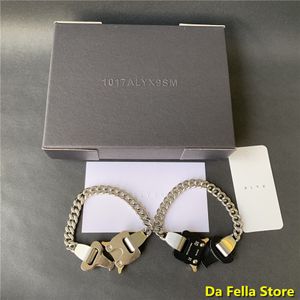 Braccialetti con ciondoli ALYX RIVER LINK BRACELETS Uomo Donna Acciaio inossidabile 1017 9SM Bracciale Fibbia in metallo Made in Austria 230215