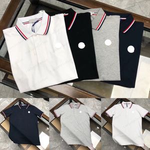 Novo estilista dos homens camisas polo marca dos homens designer polo t camisa verão moda respirável de manga curta lapela casual topo