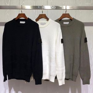 Men's Sweaters Men Oversized Sweater Clothing Fashion Vintage Ribbed Panel Knitted Pullovers Jersey Brown Black Korean Clothes