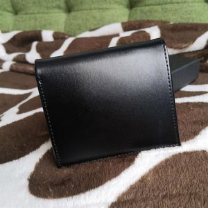 Classic Designer Purse Short Wallets For Man Black Leather Wallet Men Coin Pocket Card Holder Bag Box Gifts201d