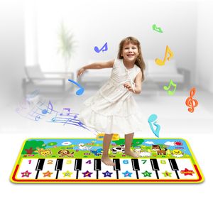 Drums Percussion 7 Styles Big Size Baby Musical Mat Toys Piano Toy Infantil Music Playing Mat Kids Early Education Learning Children Gifts 230216