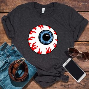 Women's T Shirts Halloween Horror Movie Shirt P Fashion Clothes Eyeball Graphic Tees Tops For Women Summer Harajuku Print