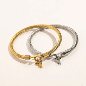 Mulheres pulseira designers pulseira de luxo designer carta wispy jóias banhado aço inoxidável amor presente pulseiras dos homens 4 stlyes