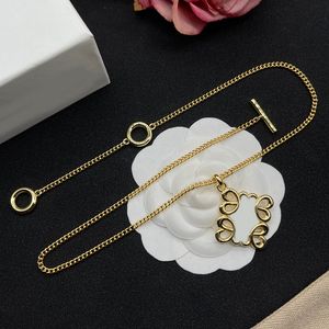Brev hänge designer älskar guldhalsband för kvinna lyxiga smycken pärlkedjor kvinnor halsband fest bröllop 163z