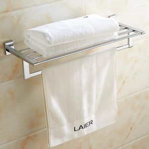 Rubinetti da cucina Vidric Fashion Semplice bagno cromato Scaffale doppio portasciugamani in rame pieno