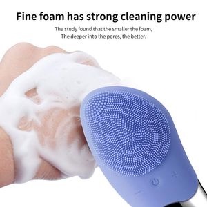 Ferramenta de cuidados com a pele Praxo de limpeza elétrica Pushing Silicone Sonic Profued Laving para limpeza e esfoliação limpador facial pincéis de cuidados com a pele pessoais