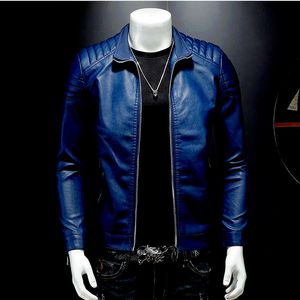 Männer Pelz Faux Mode Leder Anzug Jugend Männer Jacke Casual Herren Slim Fit Mantel Blazer Männliche Oberbekleidung Einfarbig s 230216