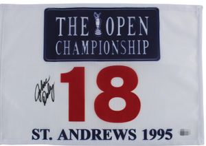 John Daly Autograferad signerad signatur Auto Collectible Masters Open Golf Pin Flag