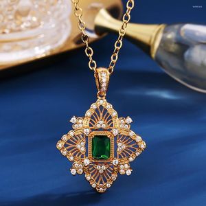 Brincos de colar Set Europe e America Original Emerald Pinging Jewelry Folhas Verdes Pétalas Versáteis Mulheres AC