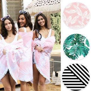 Fashion Colorful Round Fringe Beach towel women Bath towels Quick drying yoga mats Floor mat LT245