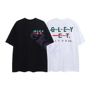 Luxury Fashion Brand Mens T Shirt Graffiti Mark Letter Print Round Neck Short Sleeve Casual Loose T-shirt Top Black White