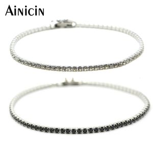 Charm-Armbänder, allergiefrei, 304L-Edelstahl, glitzerndes kubisches Zirkon-Tennis-Glied, 3 mm breit, schönes Geschenk für Männer und Frauen 230215