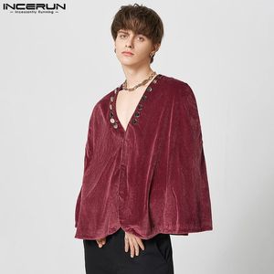 Men's Trench Coats INCERUN Stylish Fashionable Men Solid Loose Comeforable Windbreaker Short Breasted Light Cloaks S5XL Tops 2023 230216